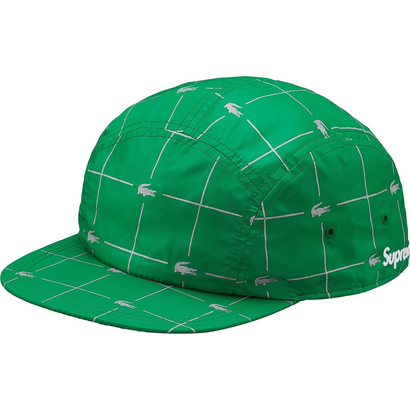 Supreme®/LACOSTE Reflective Grid Nylon Camp Cap view 12